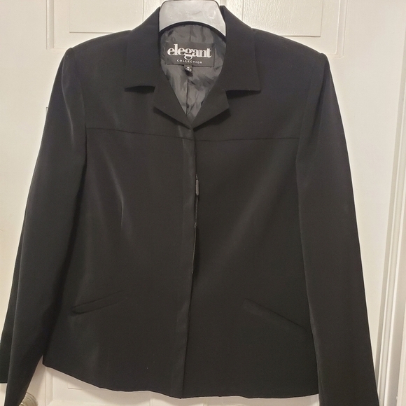 EUC Elegant Collection Black Blazer/Jacket size 14, Classic, Business Casual - Picture 7 of 10